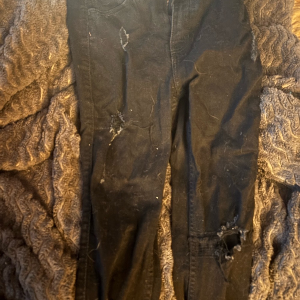 Distressed Black Jeans